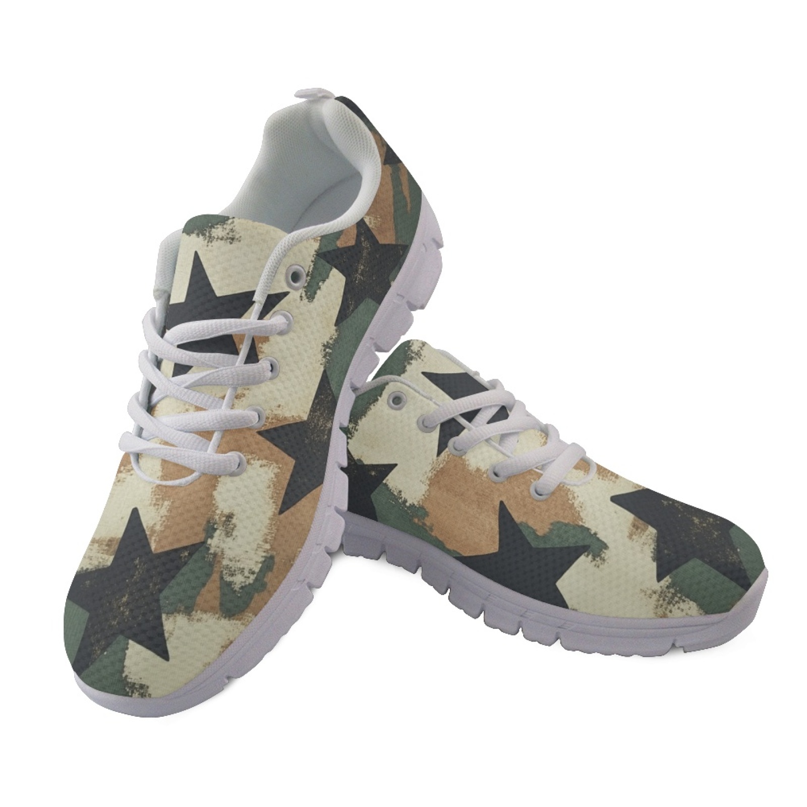 Breathable Mesh Athletic Shoes - Coloranimal, винтажные кроссовки с принтом в