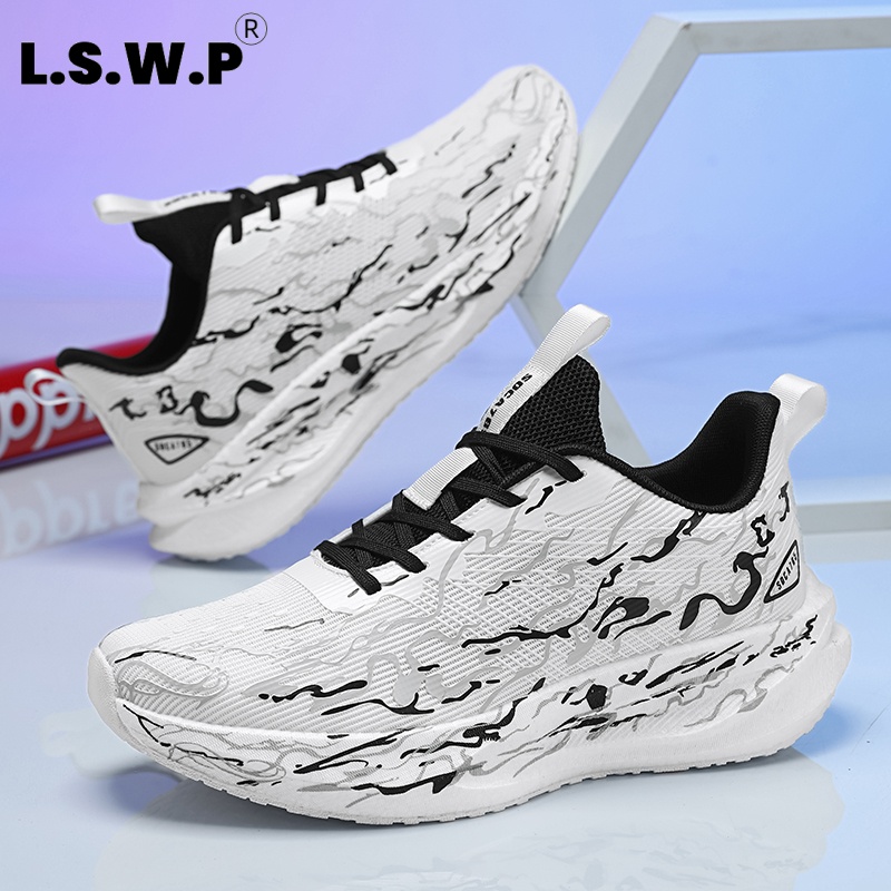 Женские кроссовки с амортизиру – обзор и цена Knit Fabric Lace Up Sneakers