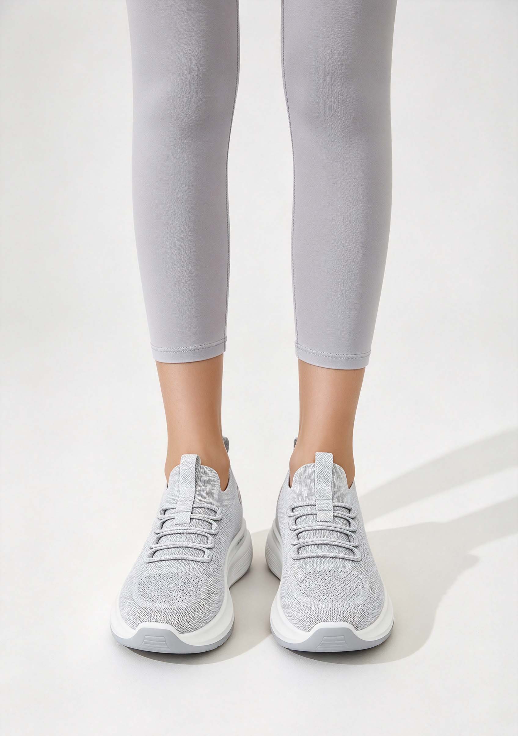 Женские вязаные туфли на платф – обзор и цена Knit Fabric Lace Up Sneakers